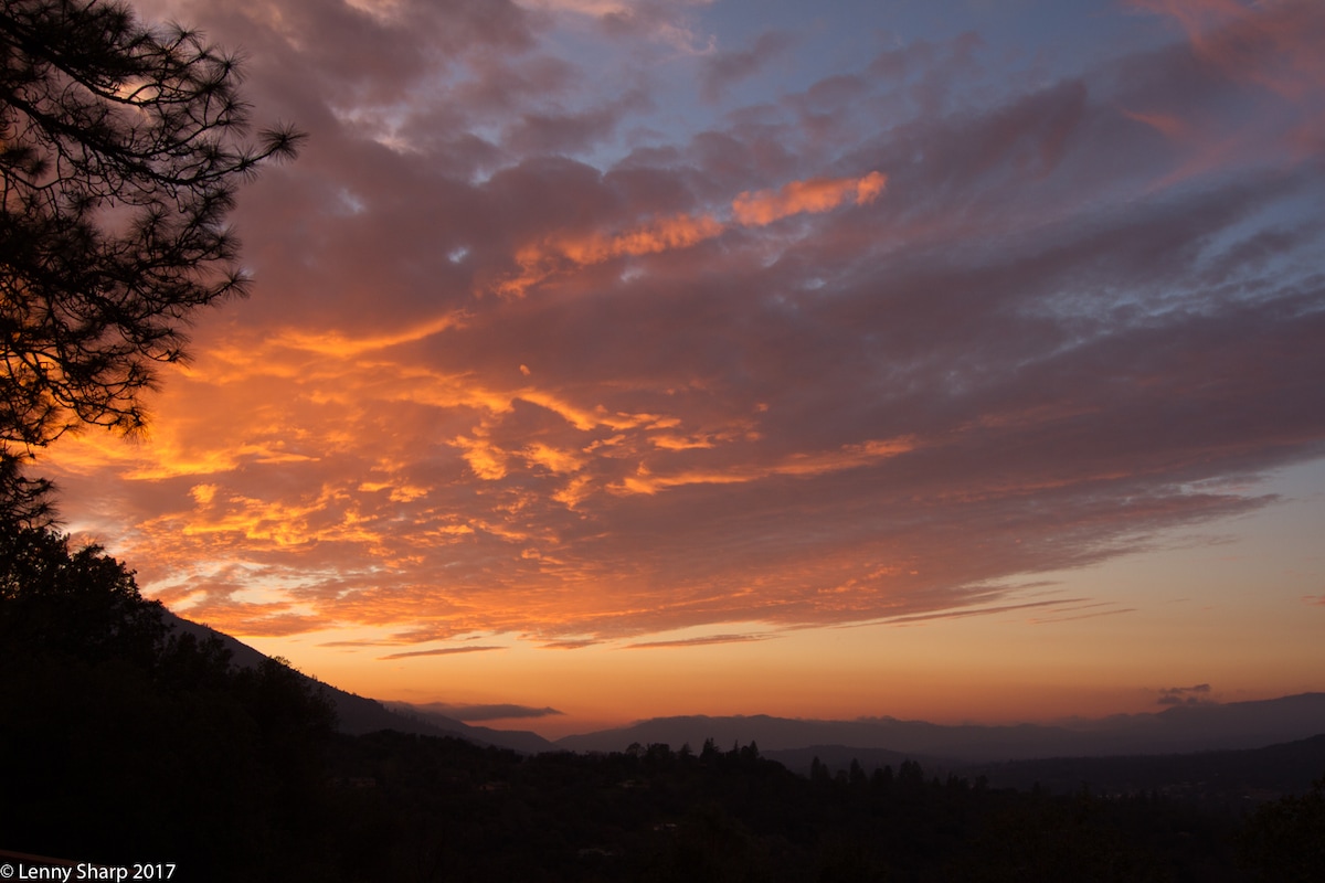 You might be lucky enough to see a gorgeous sunset at your home away from home!
